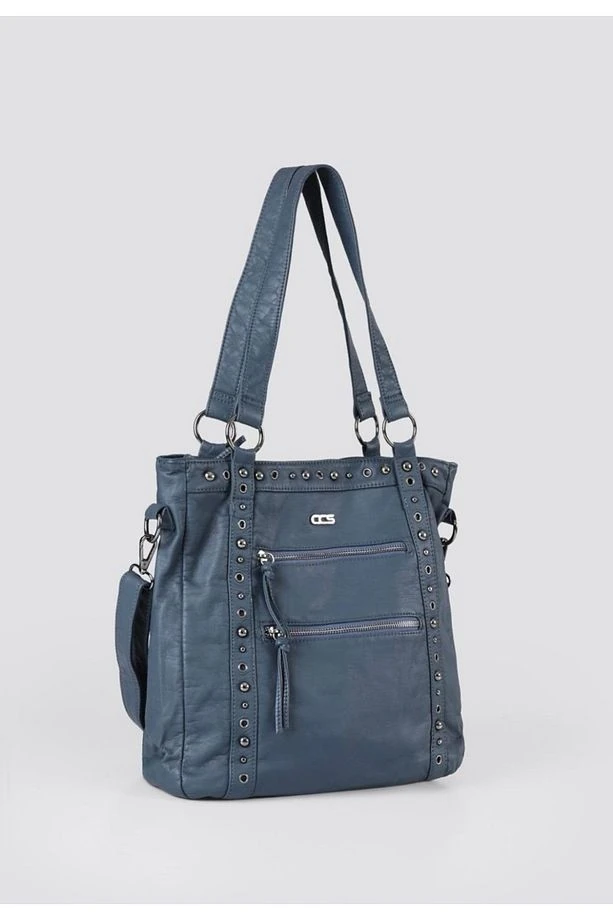 Çetya Mavi Cilt Omuz Çantası