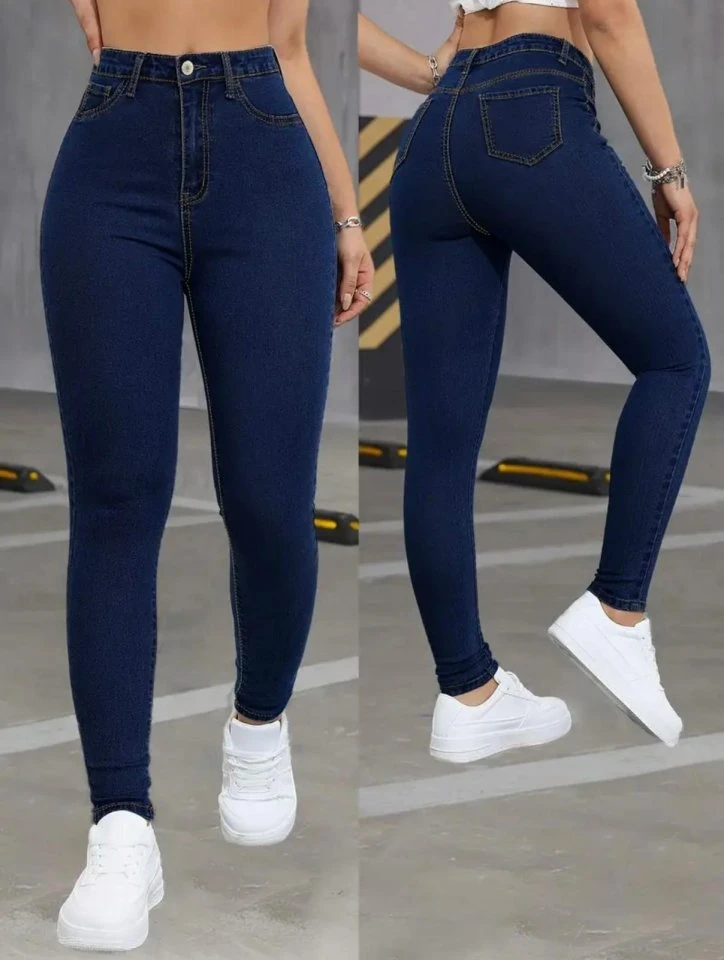 Kadın Yüksek Bel Dar Paça Likralı Pantolon