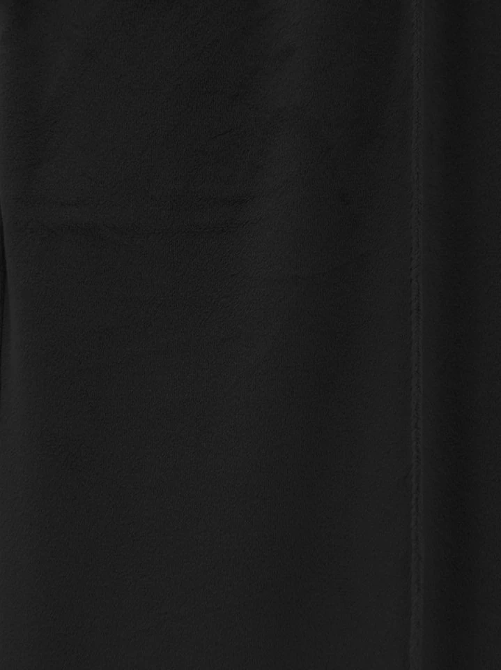 Çımalı Beli Lastikli Kadife Pantolon -Siyah