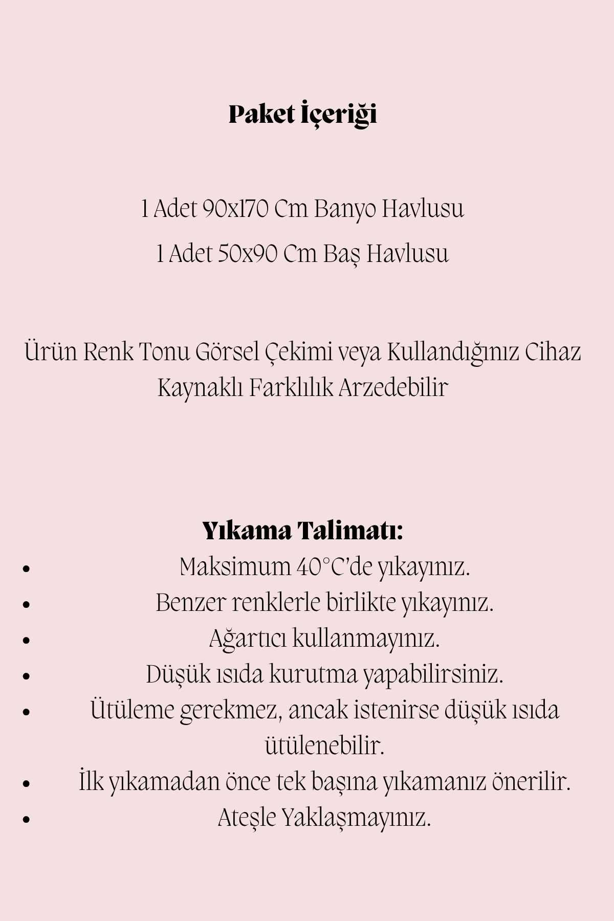 2 Parça Battal Lüks Premium Banyo Spa Havlu Takımı 90x170 Cm Pudra