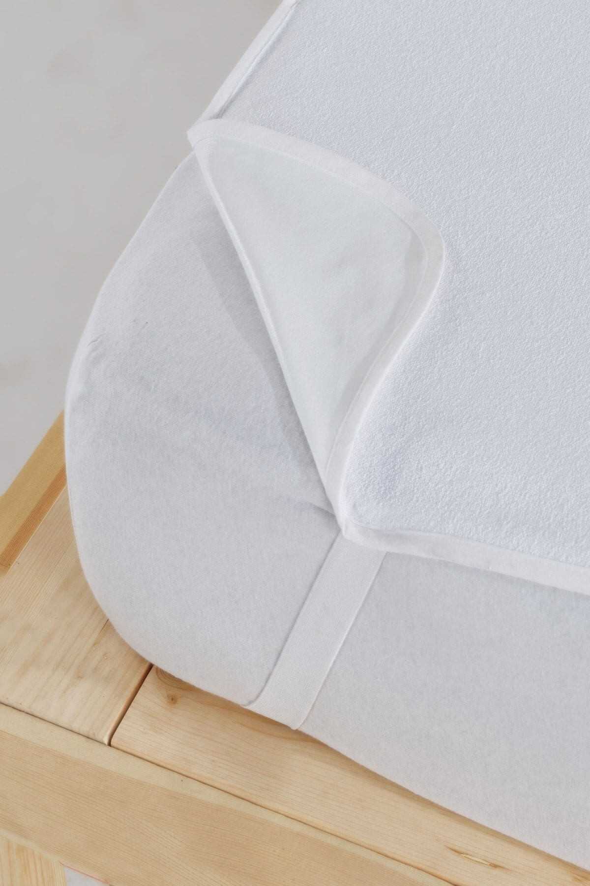 160x200 Çift Kişilik Alez  4 Köşe Lastikli Pamuklu Yatak Koruyucu