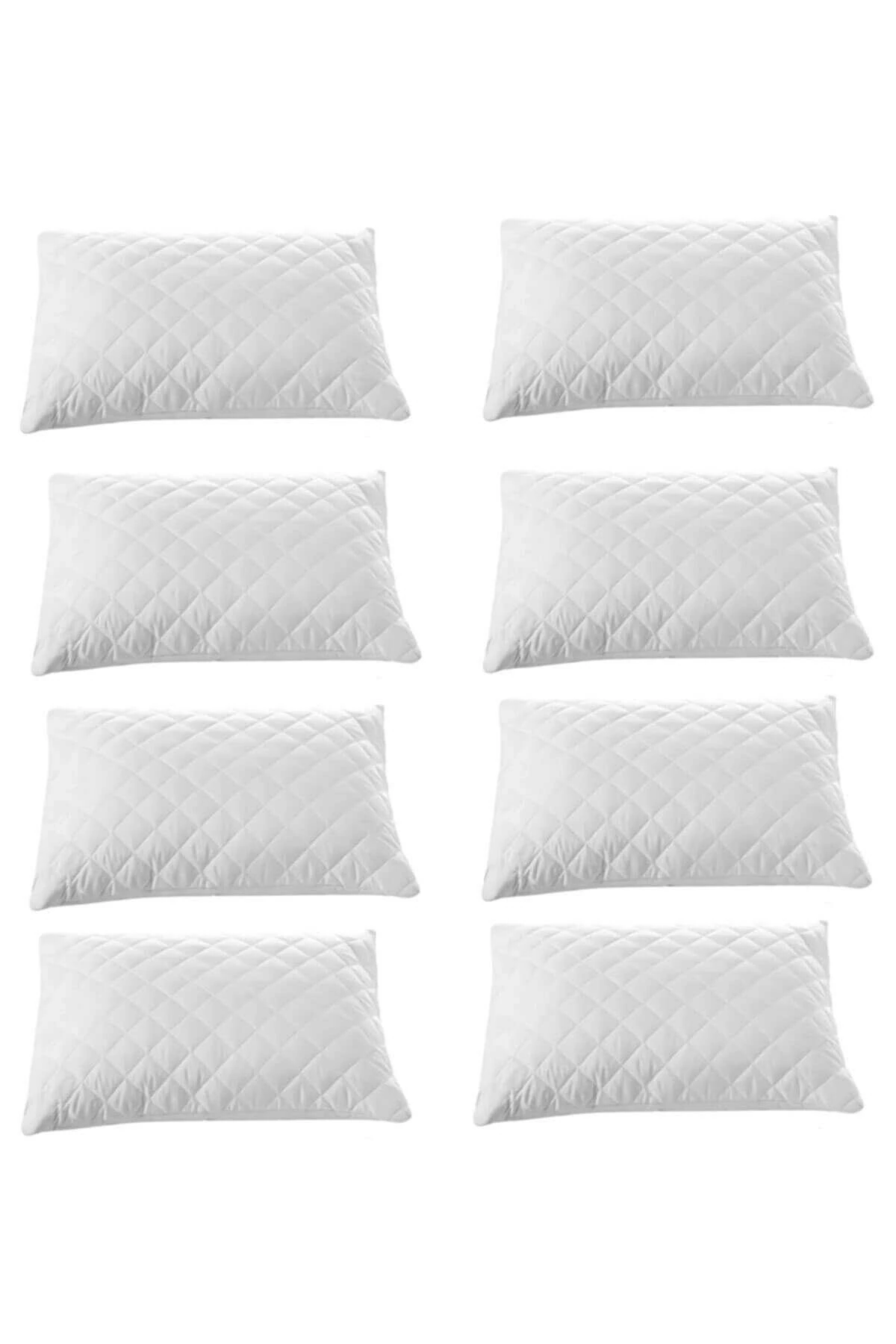 8 li Kapitoneli Yastık Koruyucu 100 Pamuk 50X70