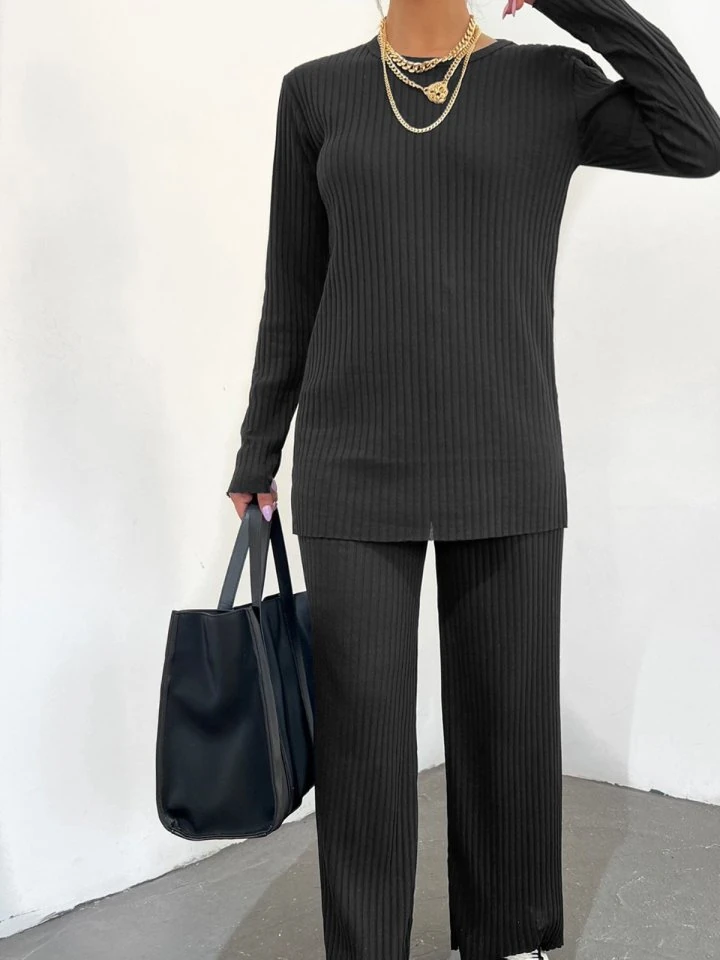 Bisiklet Yaka Kaşkorse Takım    -Antrasit