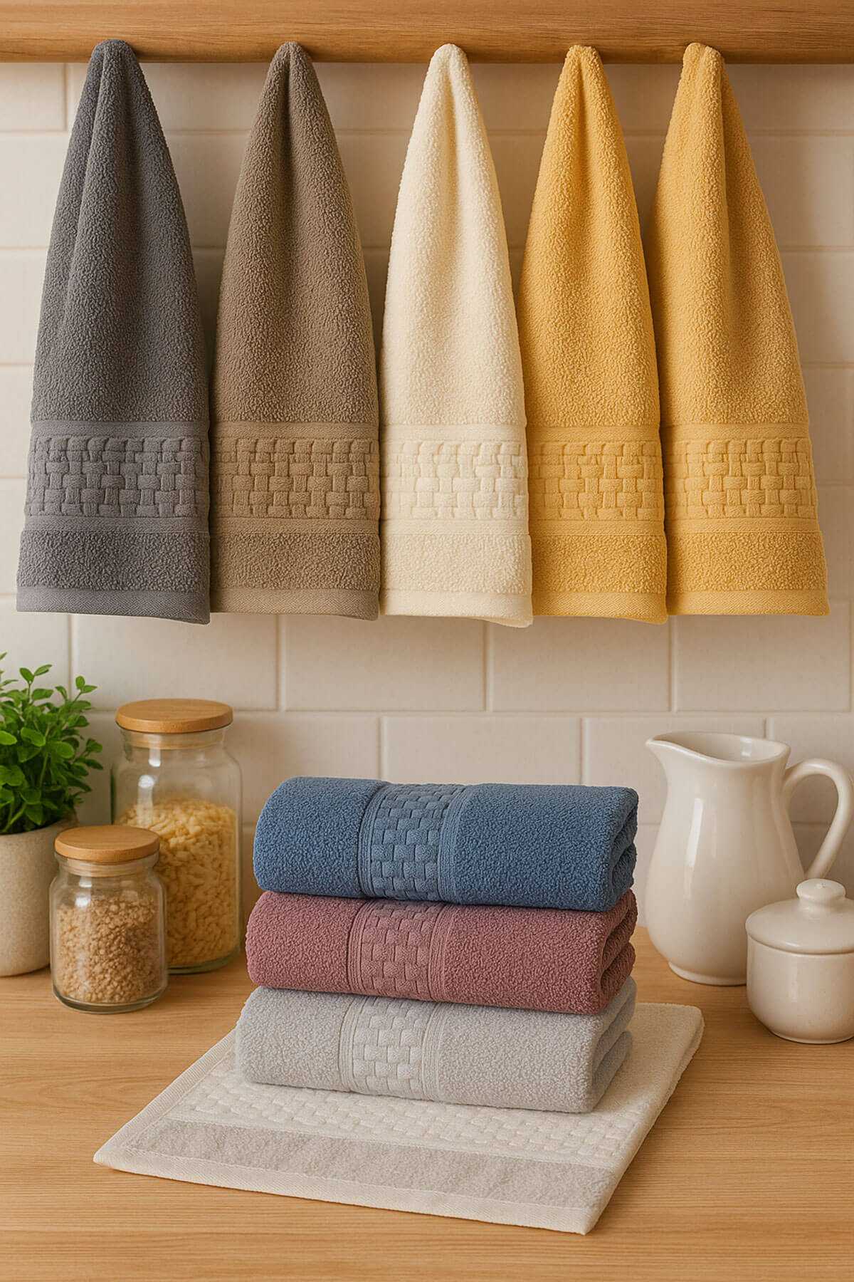 6 Parça Mutfak Havlusu Seti &amp;#37;100 Pamuklu Tendy