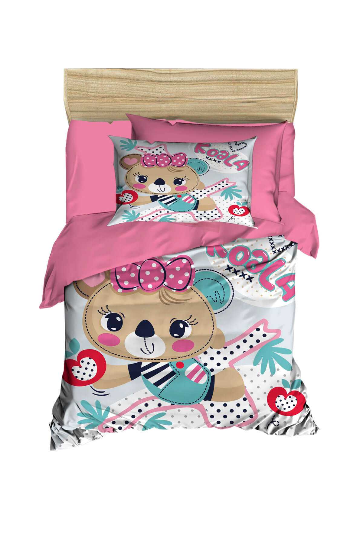 Dijital Baskılı 3d Pamuklu Yenidoğan Bebek Nevresim Takımı Baby Koala