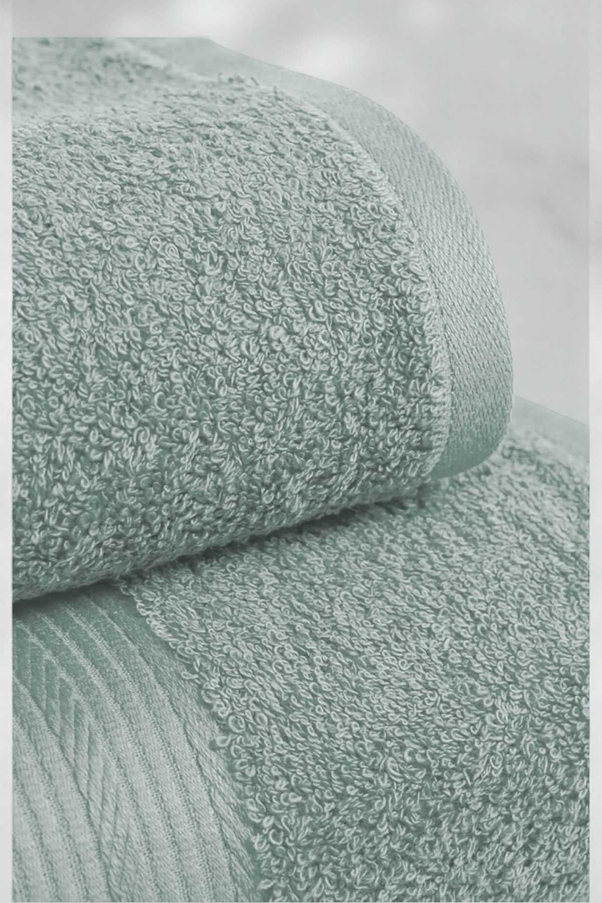 2 Parça Battal Lüks Premium Banyo Spa Havlu Takımı 90x170 Cm Açık Gri