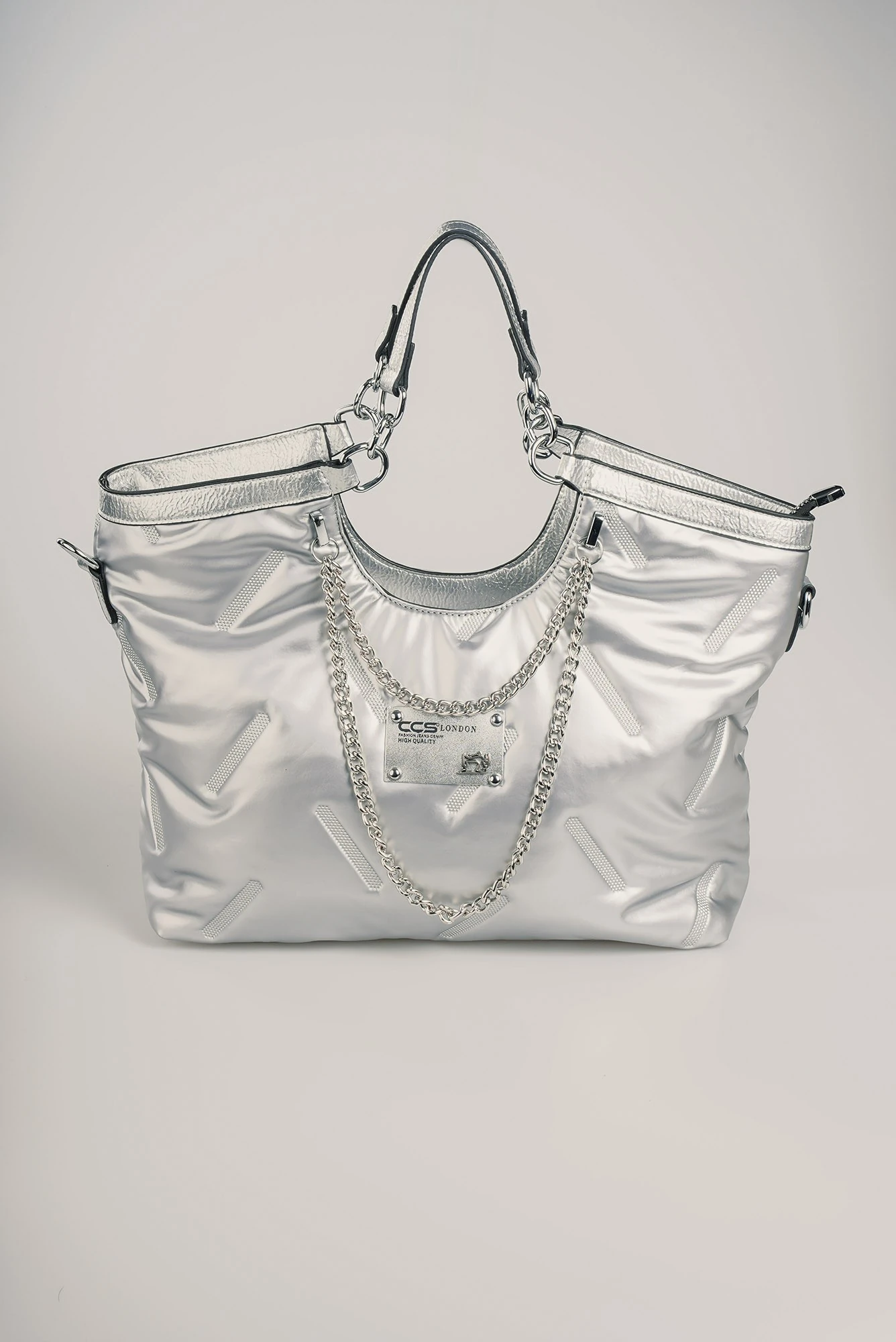 Enya Gri Cilt Omuz Çantası