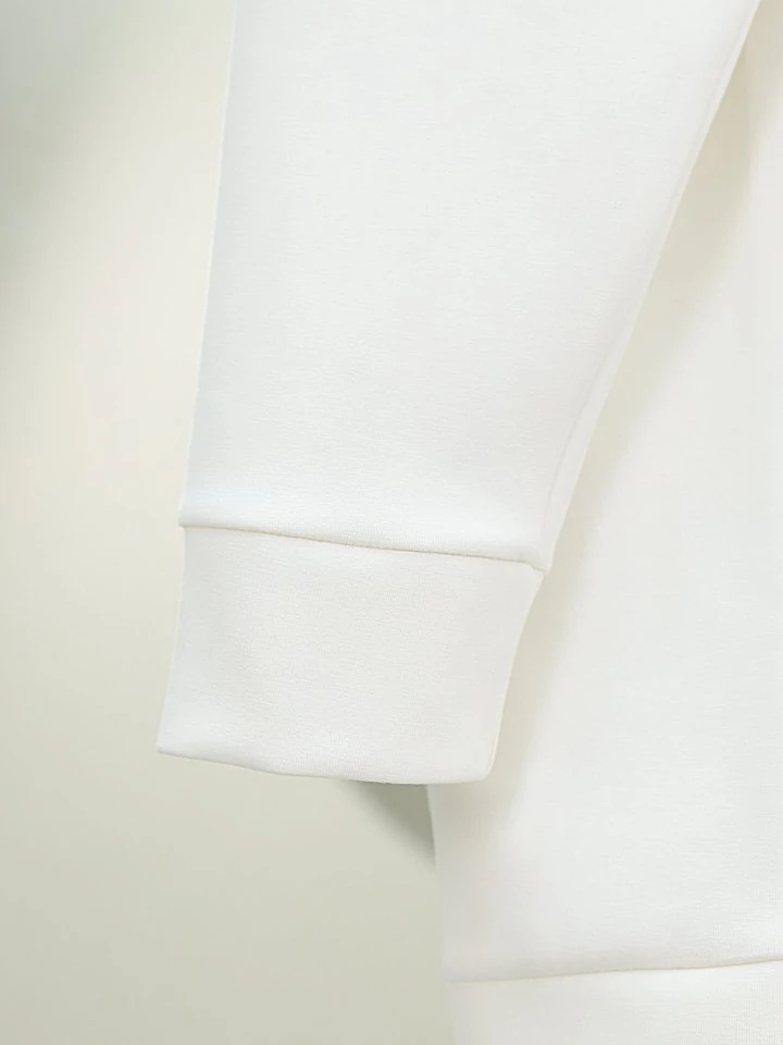 Düğmeli Biyeli Osyho Hırka -Beyaz