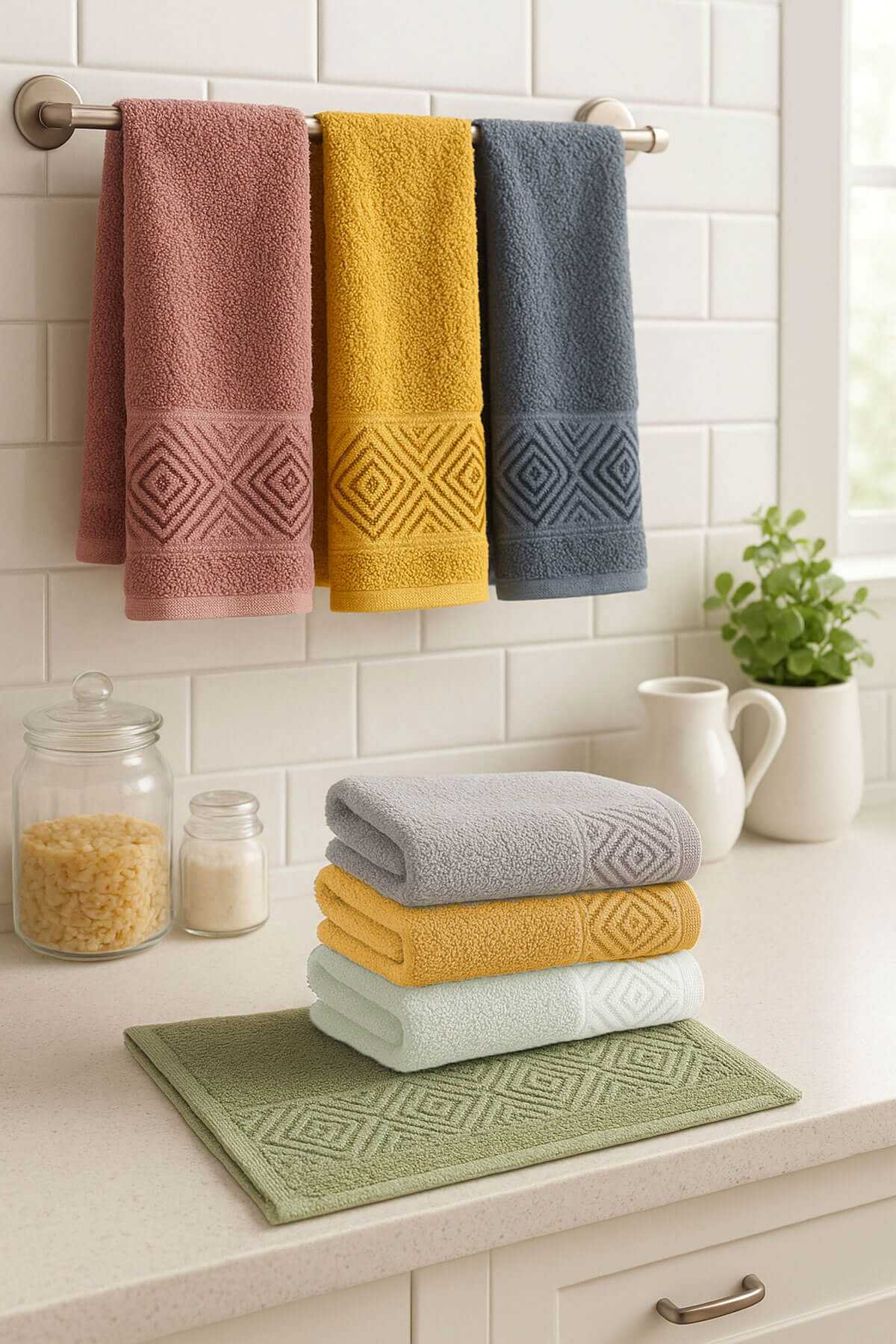 6 Parça Mutfak Havlusu Seti &amp;#37;100 Pamuklu Baklava