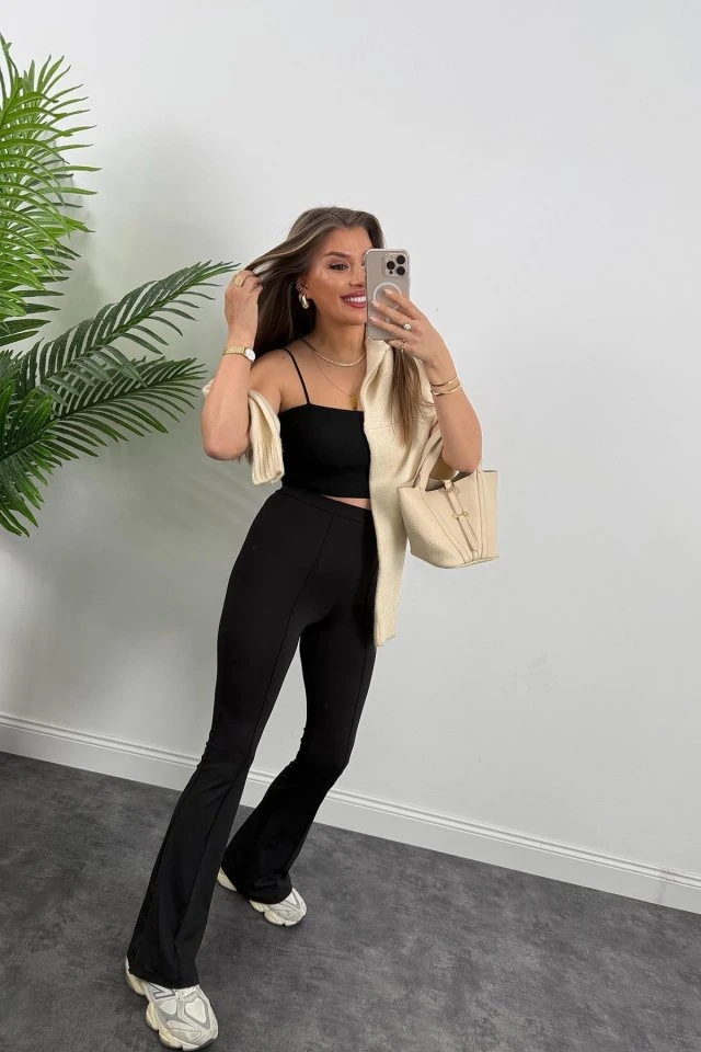 Kadın Amazon Kumaş çımalı Tayt