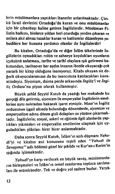 yahudi ile savaşımız