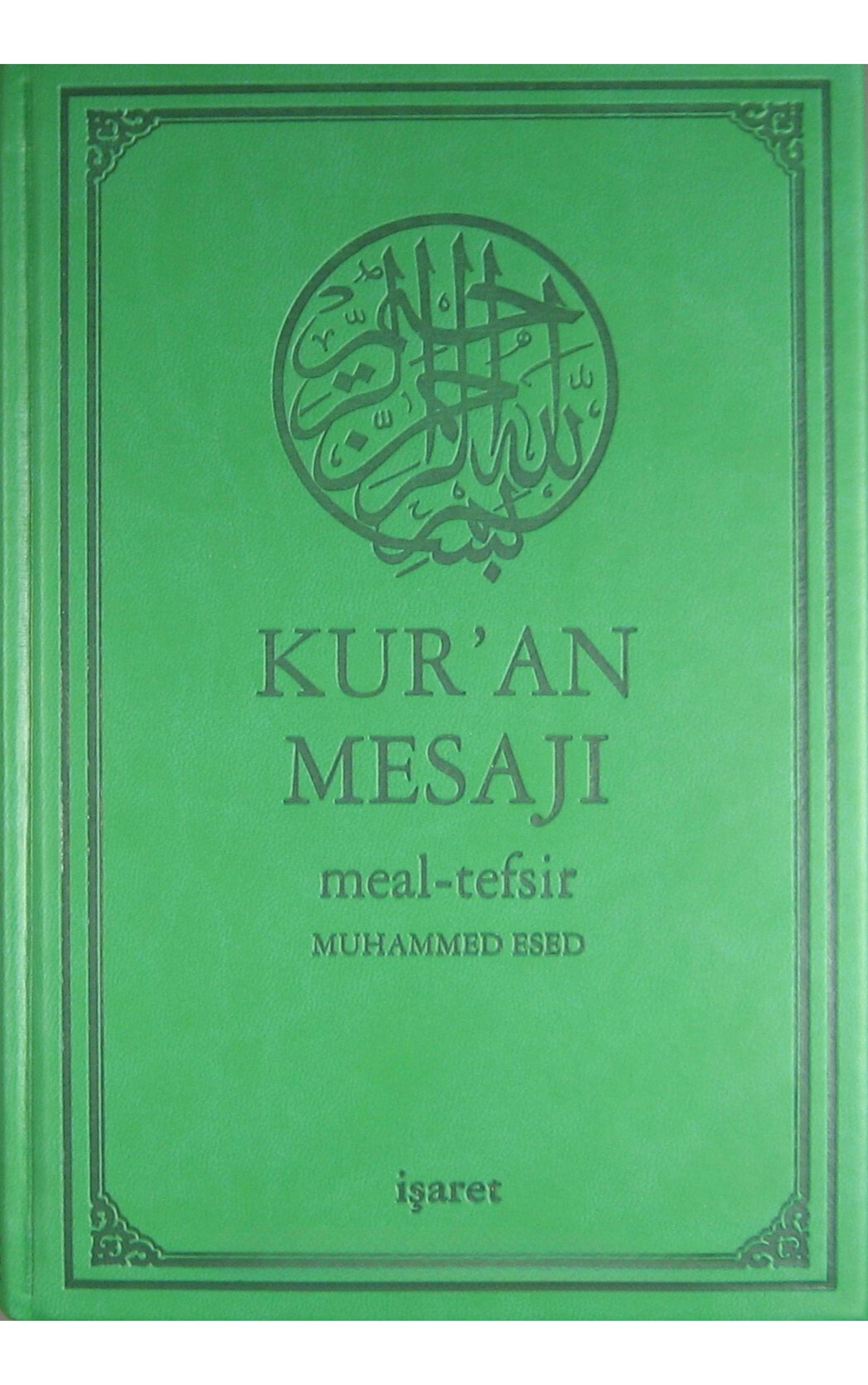 kuran mesajı - meal tefsir - arapça metinli - yeşil