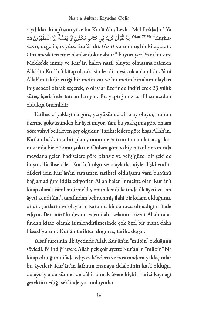 mısıra sultanı kuyudan gelir - yusuf suresi tefsiri