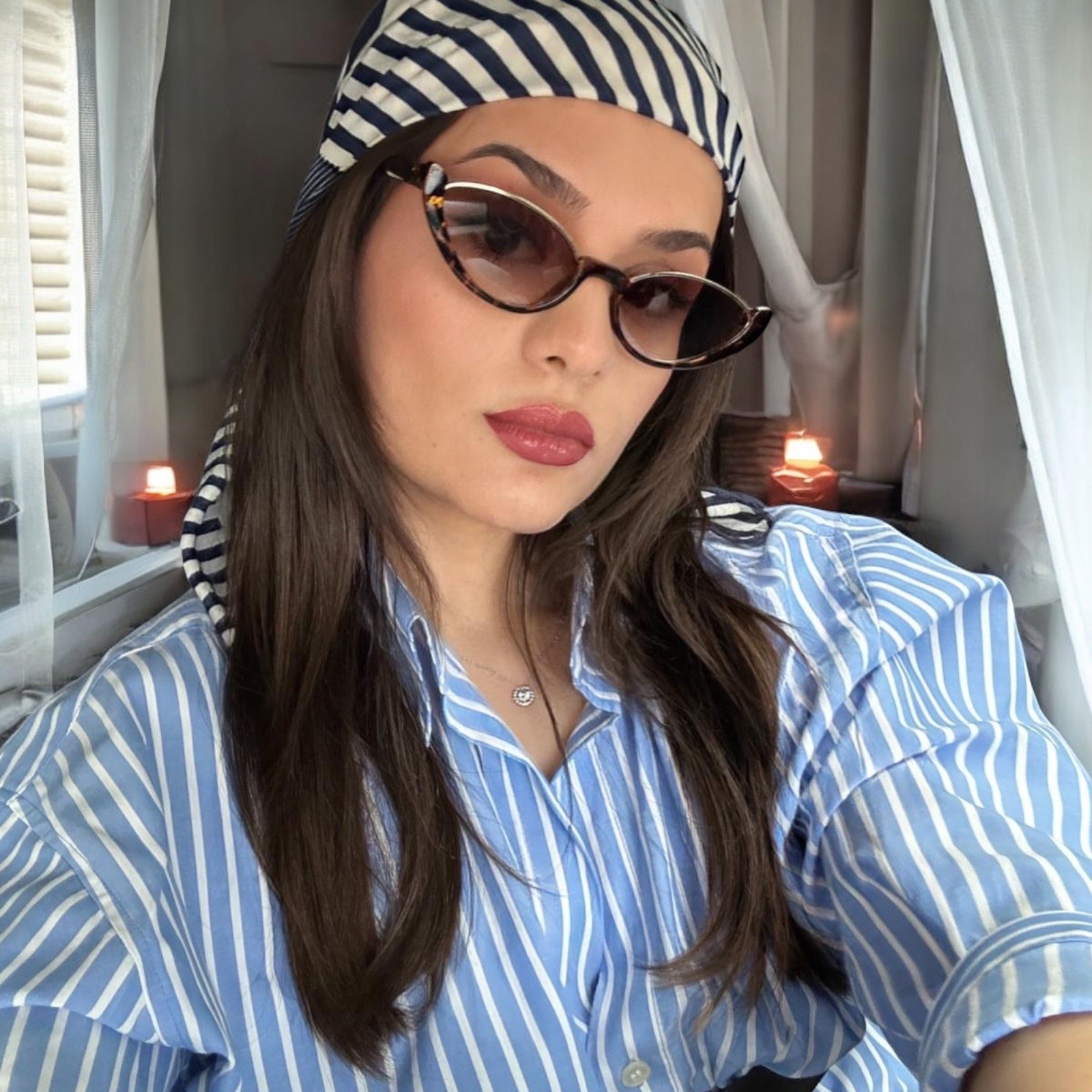 Noir Cat Eye Leopar Kadın Güneş Gözlüğü