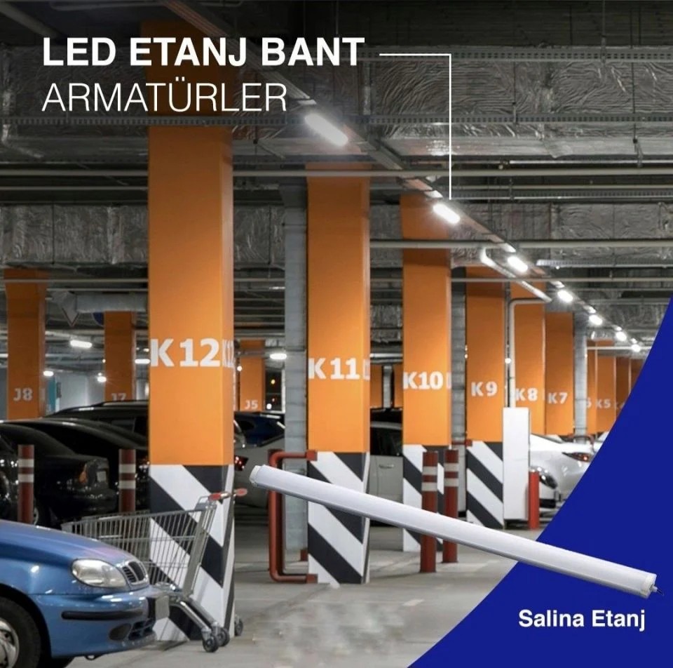 120 cm Salina LED Etanj Nemliyer Etanj Led Armatür Beyaz Işık