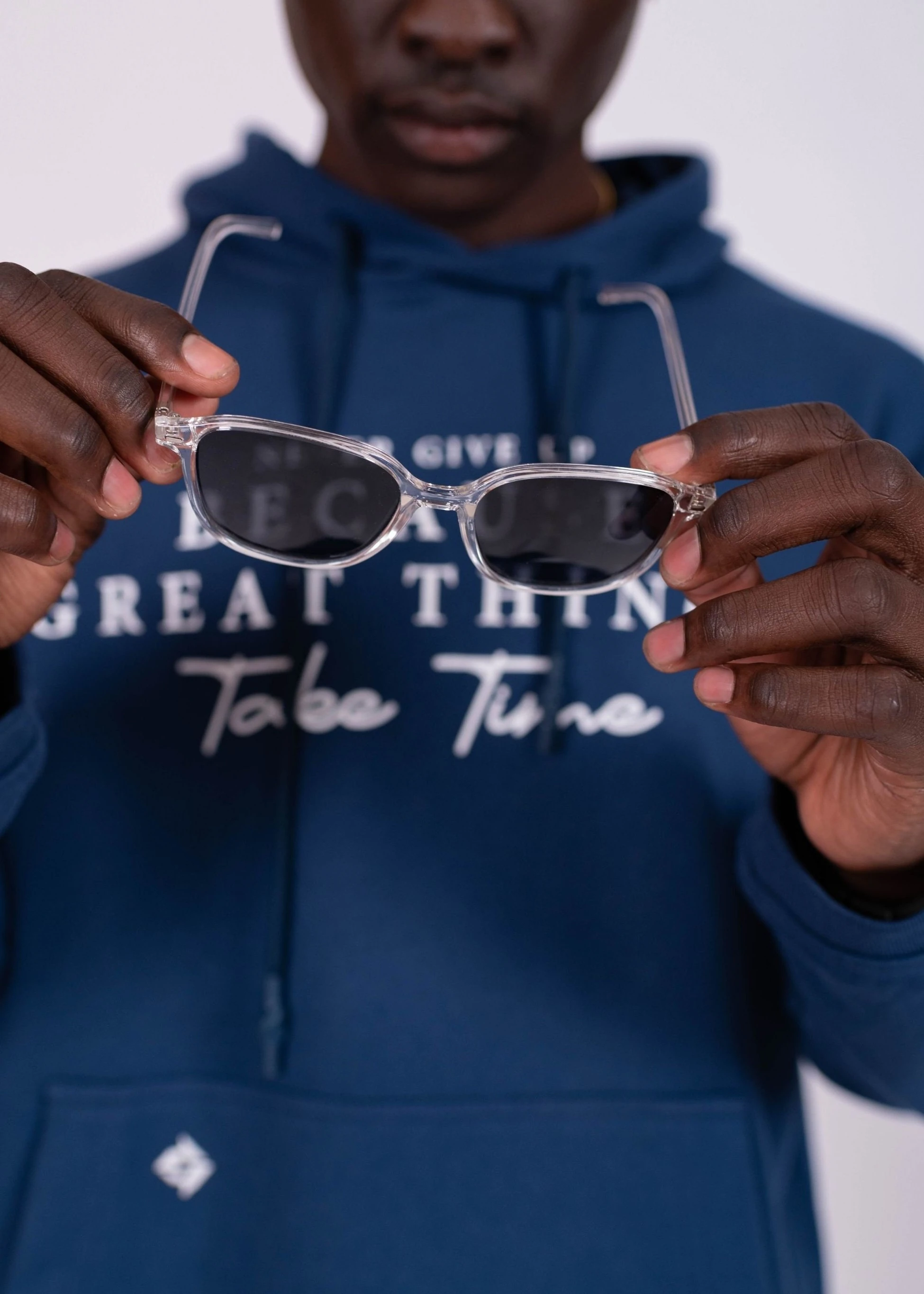 Acetate big Frame Glasses,Transparent Oversized Sunglasses, Glasses with black lenses Fashionable Statement Eyewear ,Hip Hop Sunglasses