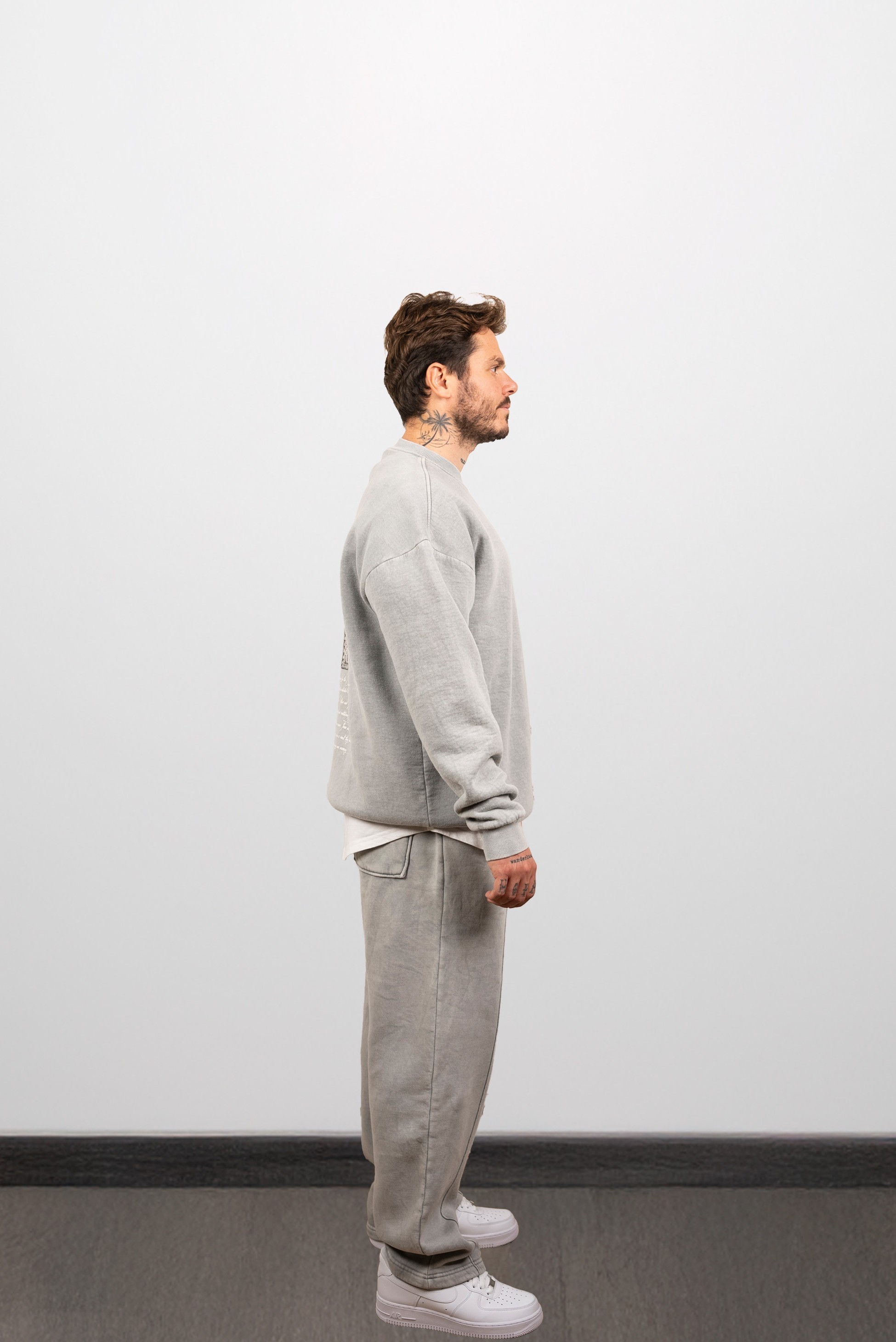 Bronx Yıkamalı Şardonlu Sweatshirt Gri