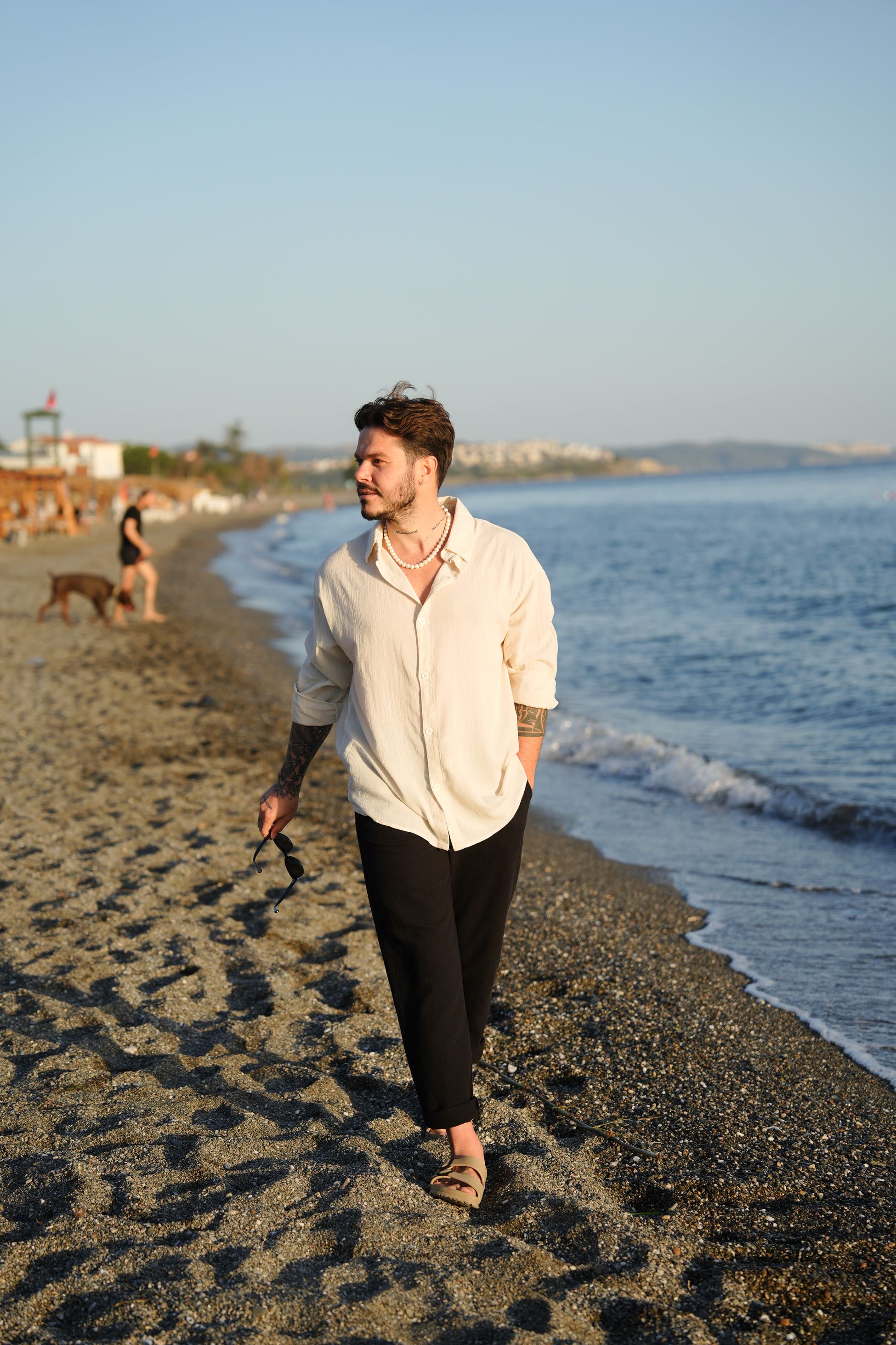 Alaçatı Bej Oversize Gömlek