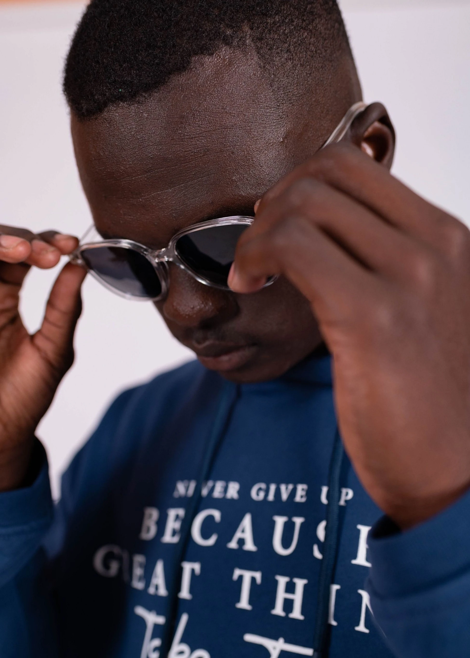 Acetate big Frame Glasses,Transparent Oversized Sunglasses, Glasses with black lenses Fashionable Statement Eyewear ,Hip Hop Sunglasses