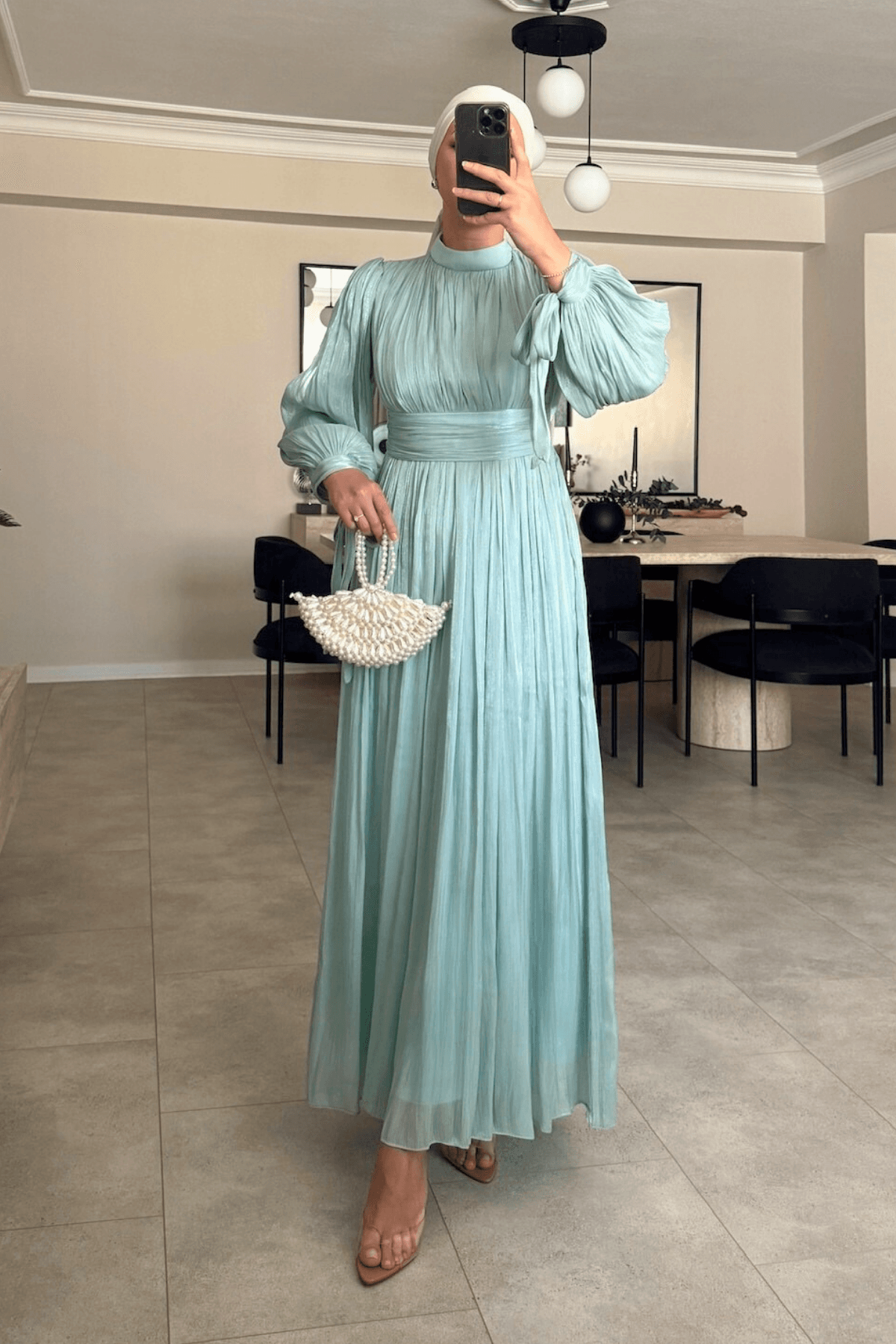 Feyora Elbise - Mint Yeşili