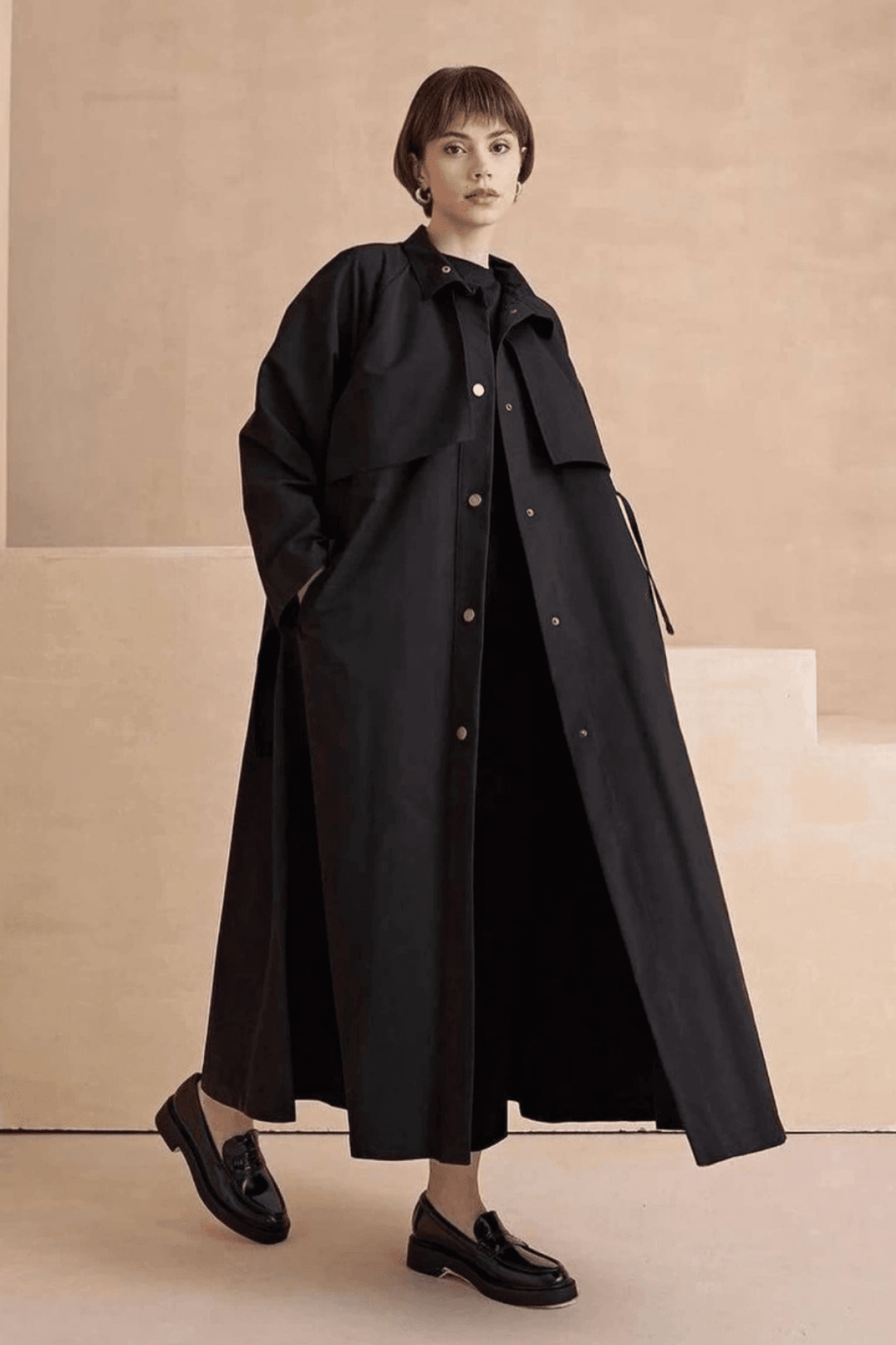 Alea Trench - Siyah