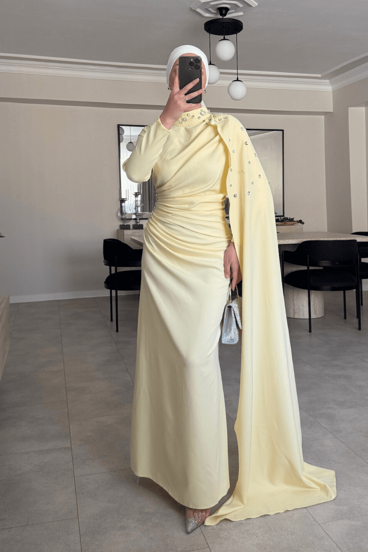 Violet Elbise - Sarı