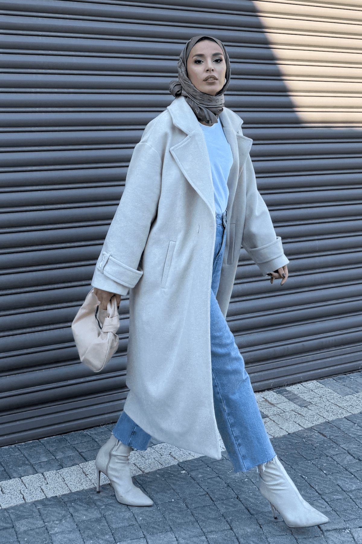 Oversize Kaşe Kaban 
