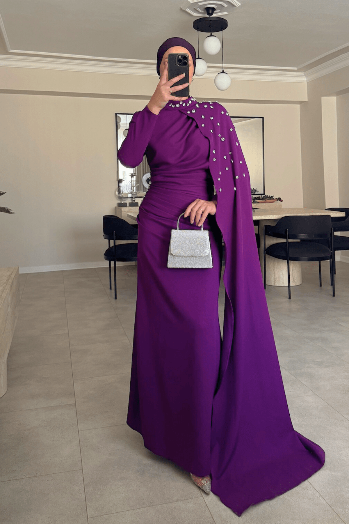 Violet Elbise - Mor
