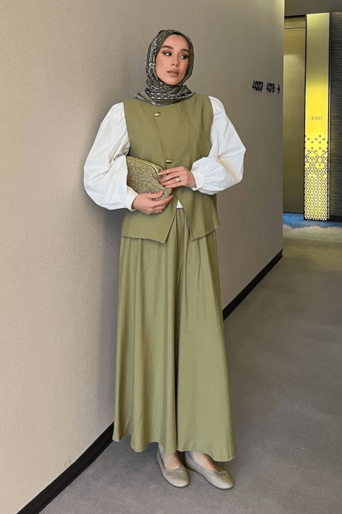 Casy Yelekli Takım - Haki
