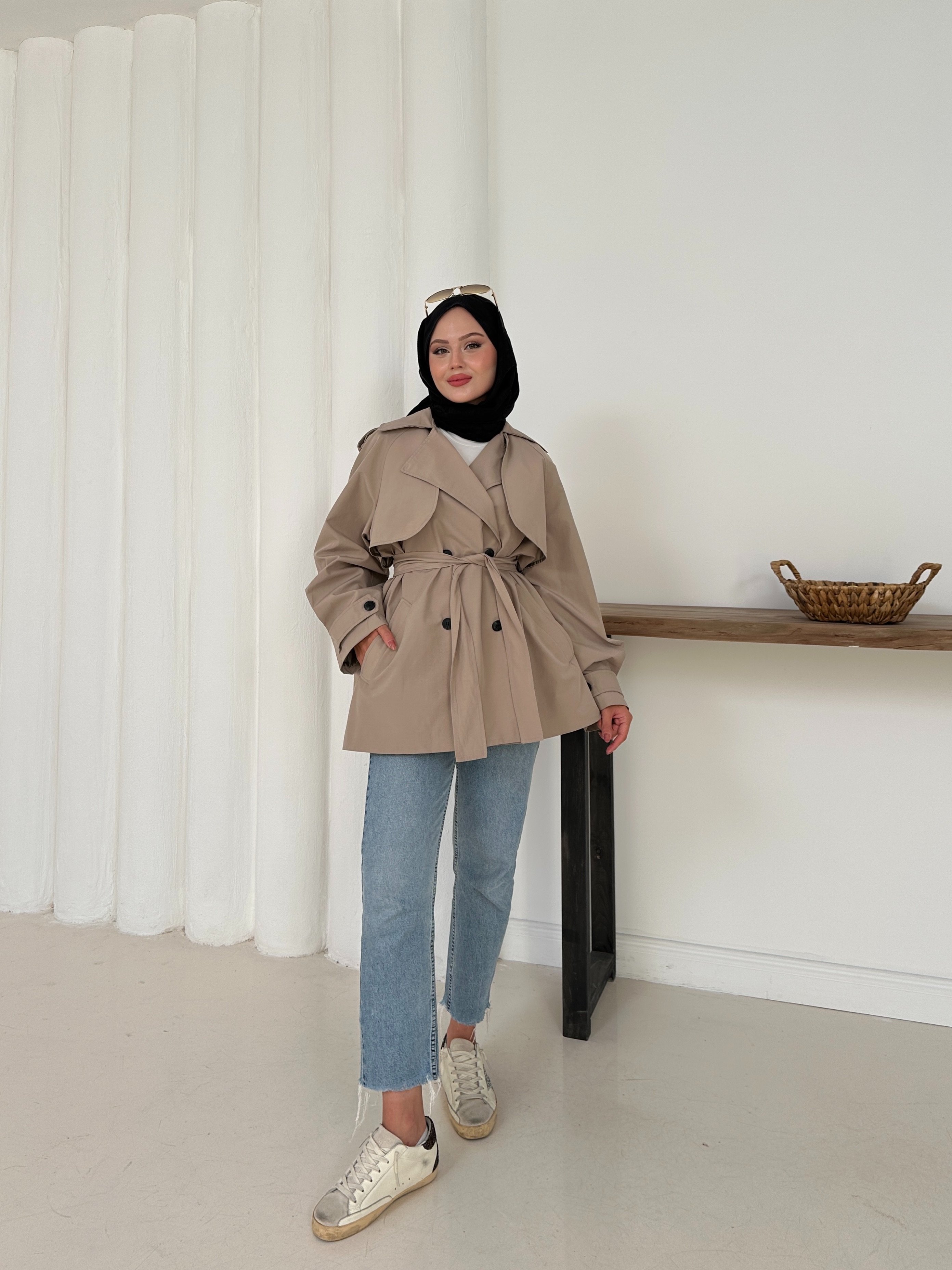 Carmen Trench - Taş Rengi
