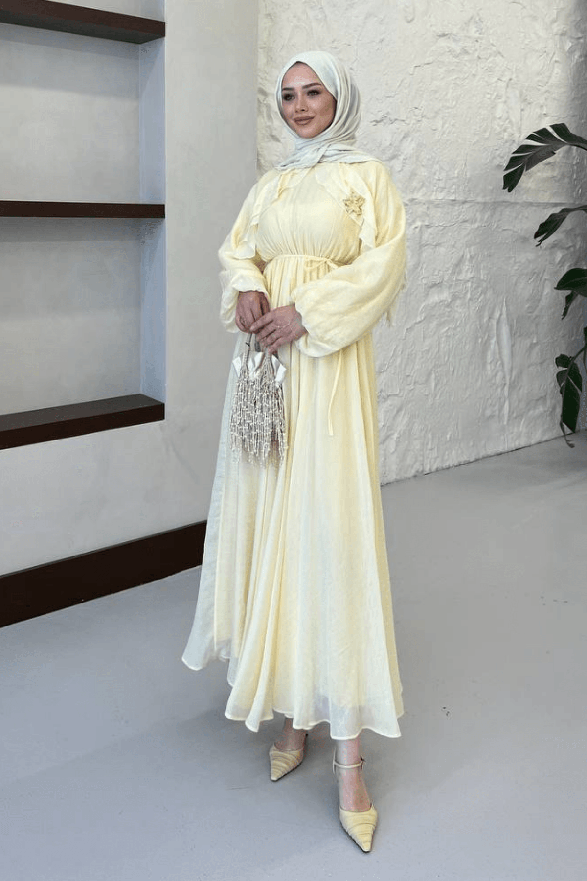 Minel Elbise - Sarı