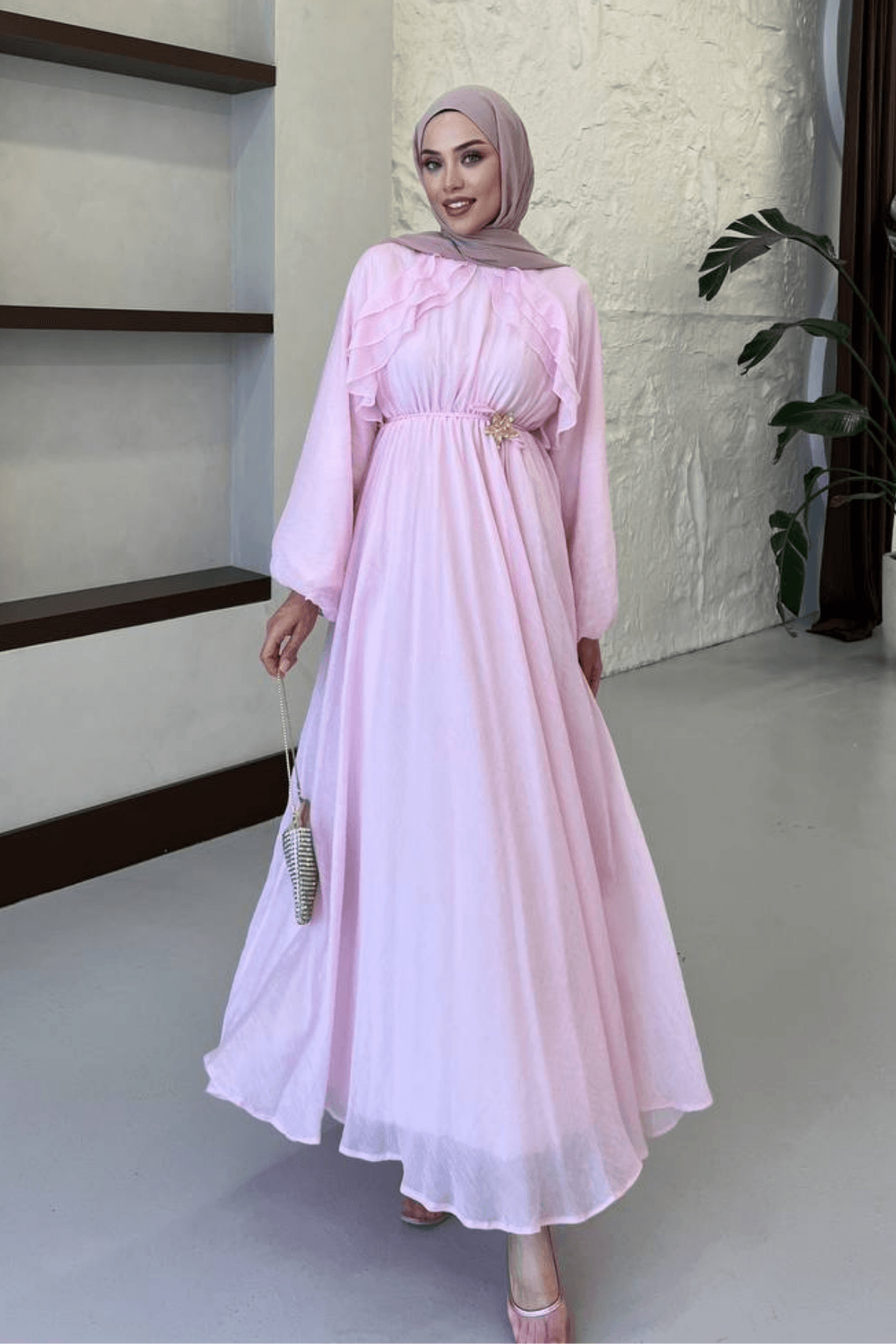 Minel Elbise - Pembe