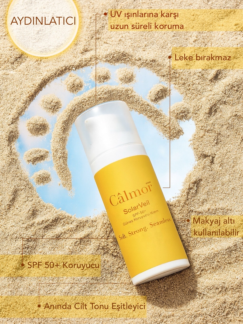 SolarVeil SPF 50+ Güneş Koruyucu Anında Ton Eşitleyici Krem 50 ml 