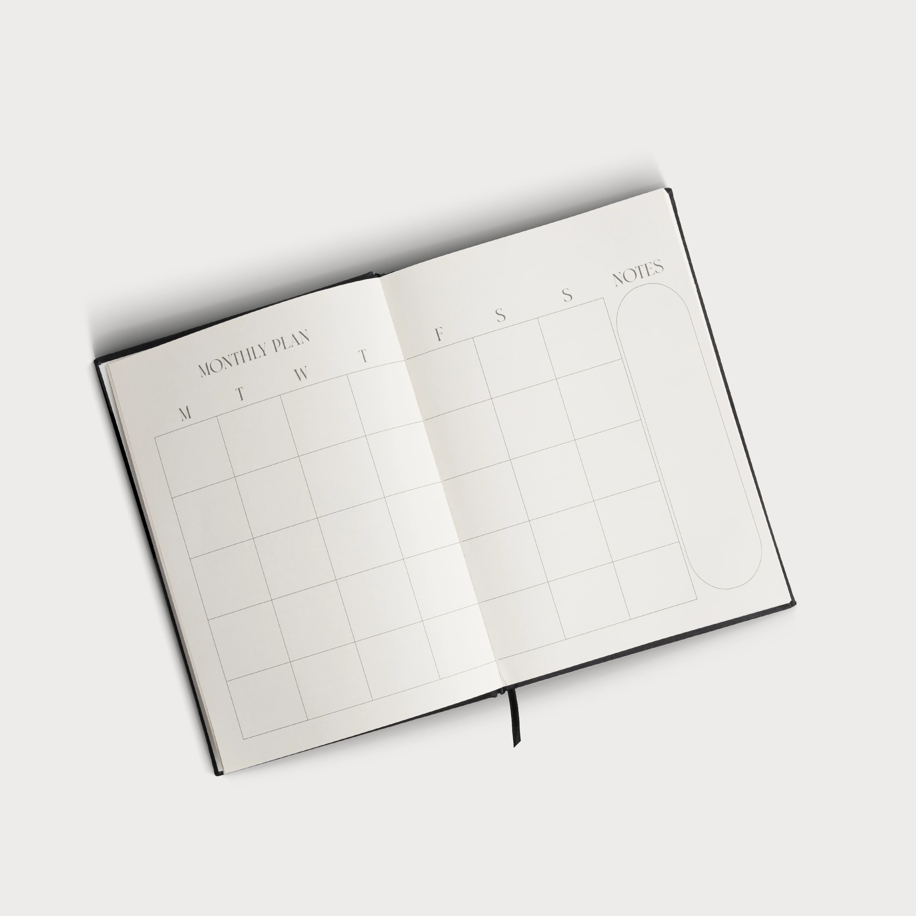 Planner - A5 Petrol Keten Cilt Bezli Tarihsiz Haftalık Ajanda/Süresiz Haftalık Planlayıcı