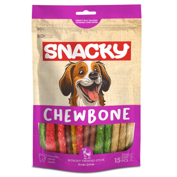 Snacky Munchy Köpek Burgu Çubuk 15'li 13cm 105g