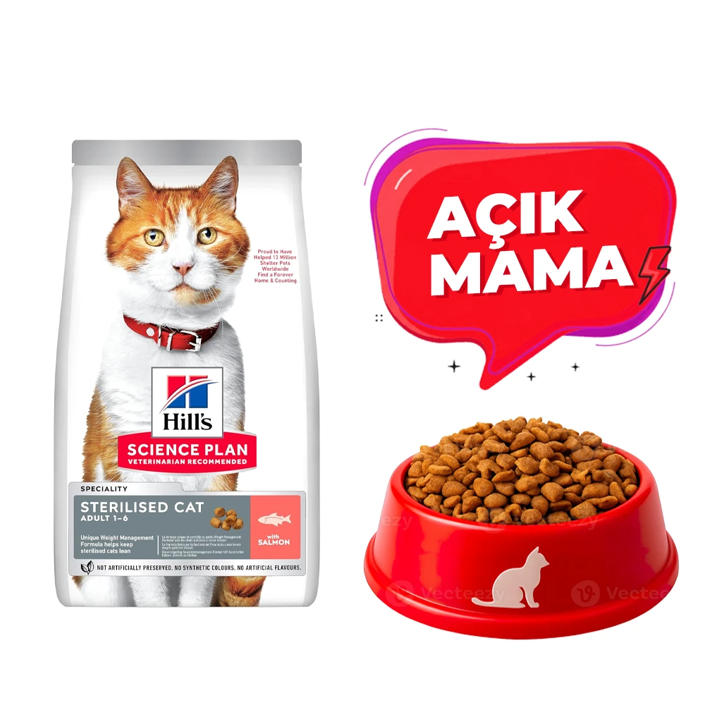  Hill's SP Somonlu Kısırlaştırılmış Yetişkin Kedi Maması (Açık Mama)
