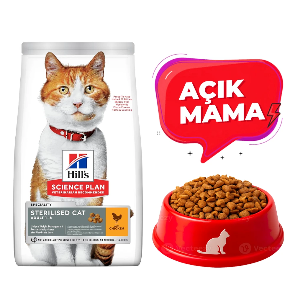 Hills Tavuk Etli Kısırlaştırılmış Kedi Maması (Açık Mama)