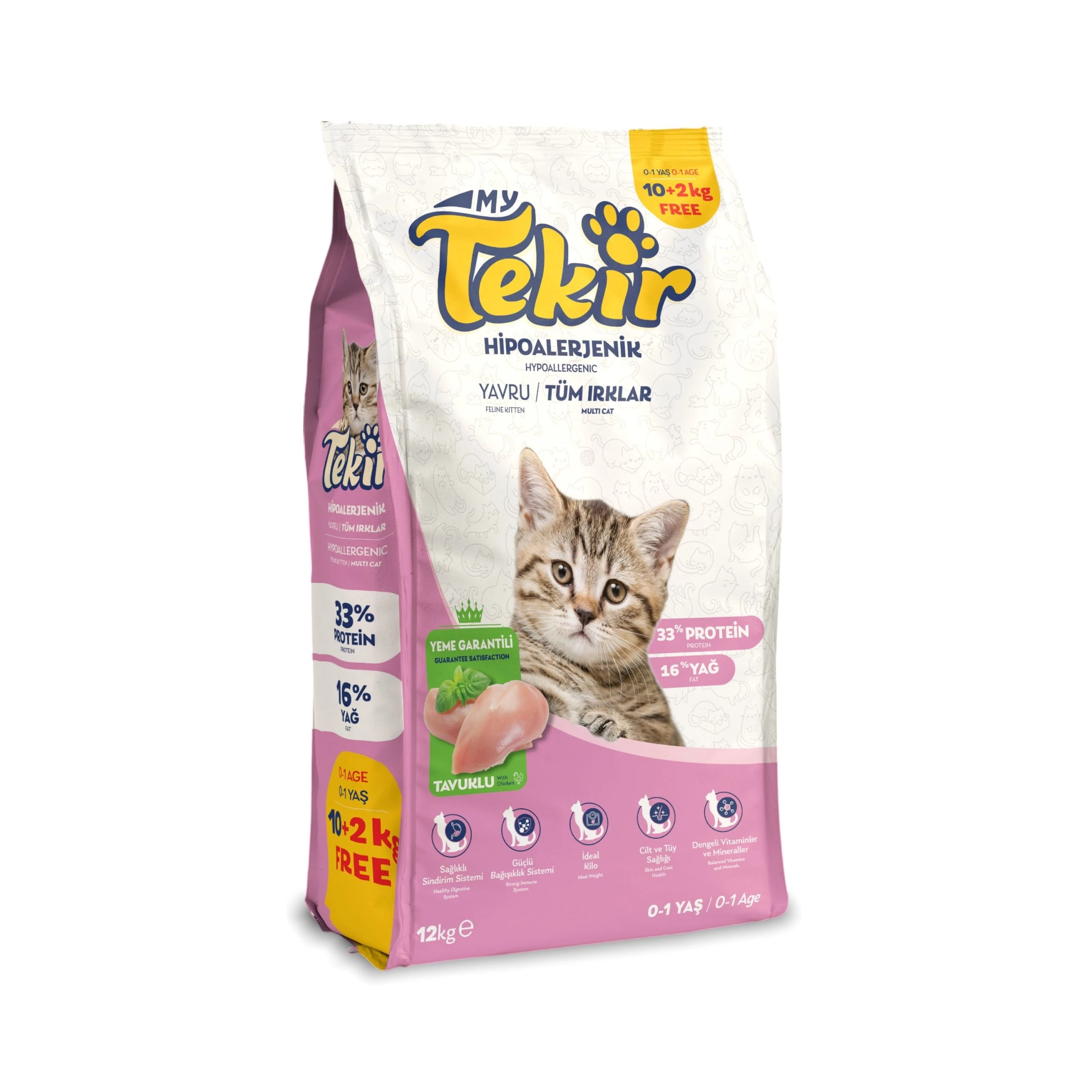 Tekir Tavuklu Yavru Kedi Maması 12 Kg