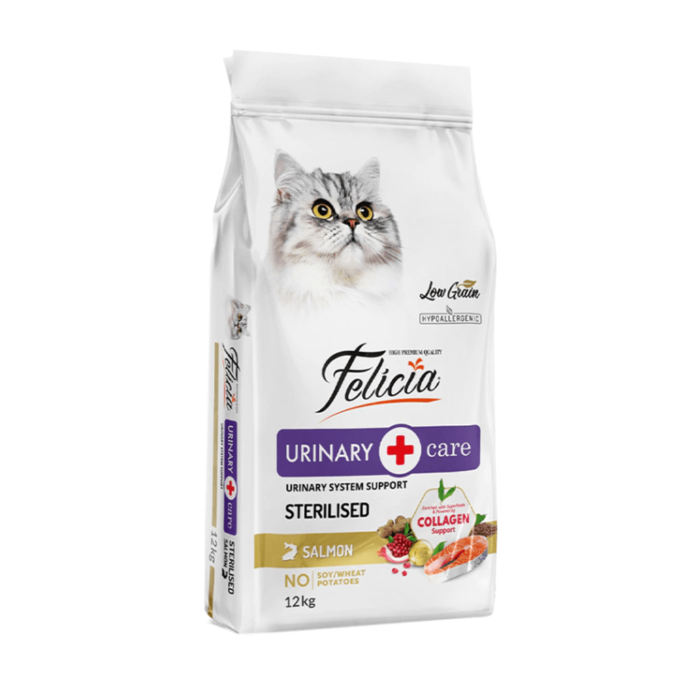 Felicia 12 Kg Kolajenli Somonlu Az Tahıllı Kısırlaştırılmış Kedi Maması HypoAllergenic