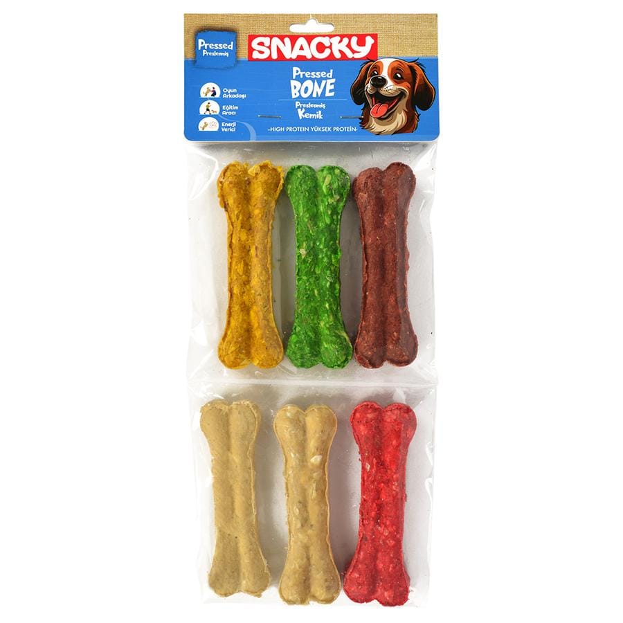 Snacky Munchy Köpek Press Kemik 6'lı (11,5 cm – 255 g)