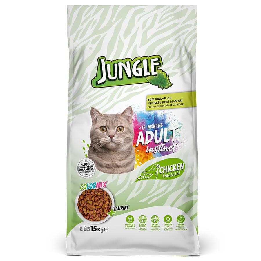 Jungle 15 Kg Tavuklu Colormix Kedi Maması