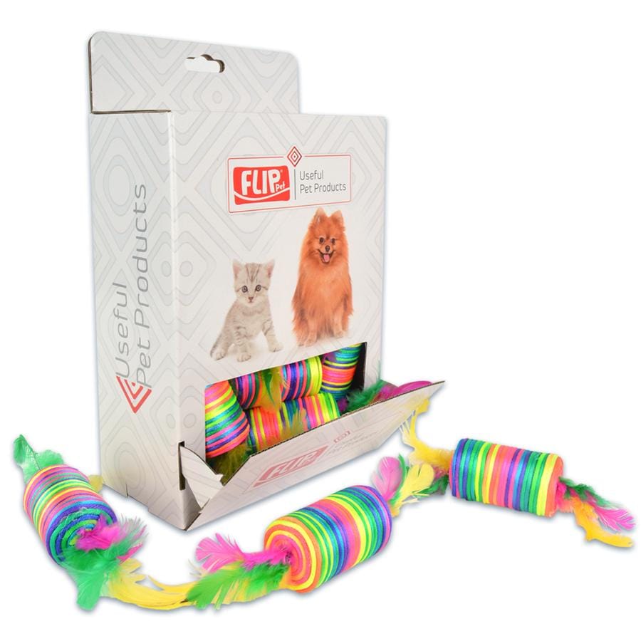 Tüylü Silindir Kedi Oyuncağı