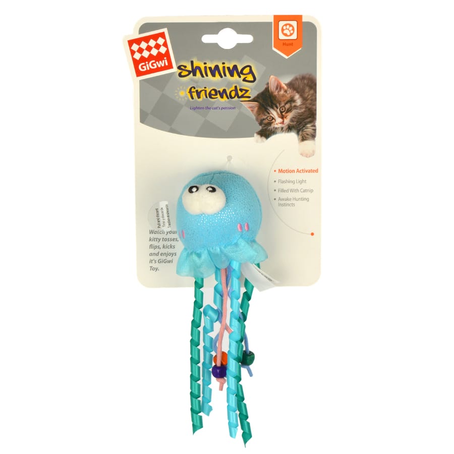 Catnipli Işıklı Ahtapot Kedi Oyuncağı