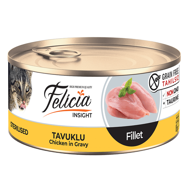 Felicia Tahılsız 85 gr Konserve Sterilised-Tavuklu Fileto Yaş Kedi Maması