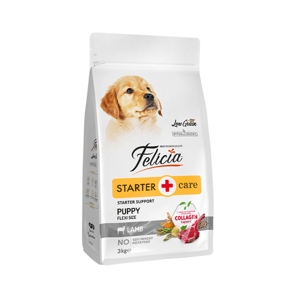 Felicia 3 Kg Kolajenli Kuzulu Az Tahıllı Flexi Size Yavru Köpek Maması HypoAllergenic Köpek Maması
