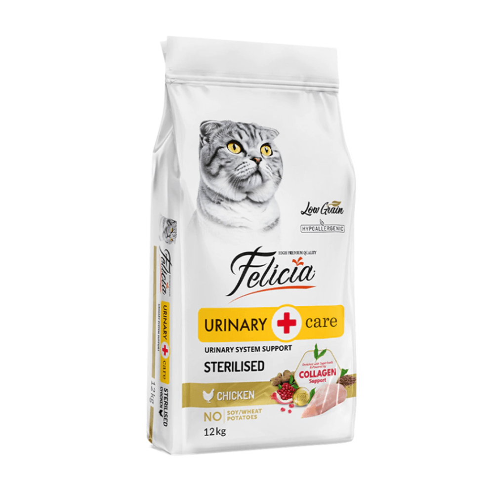 Felicia 12 Kg Kolajenli Tavuklu Az Tahıllı Kısırlaştırılmış Kedi Maması HypoAllergenic