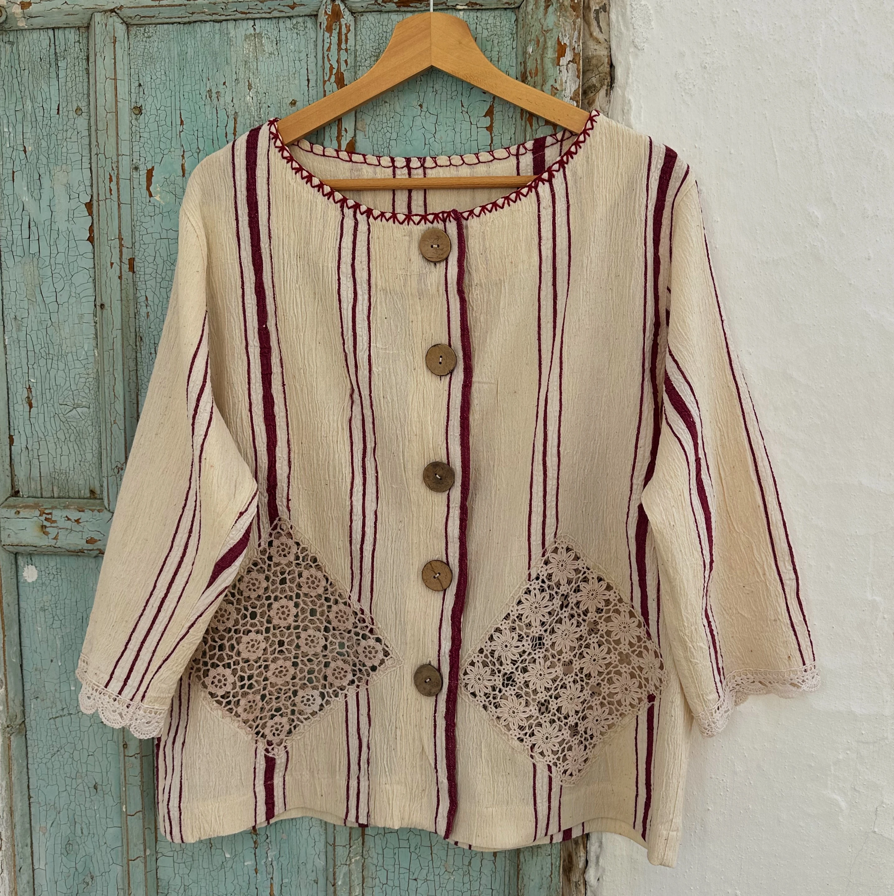 Dantelli Dokuma Ceket (38-40 Beden)