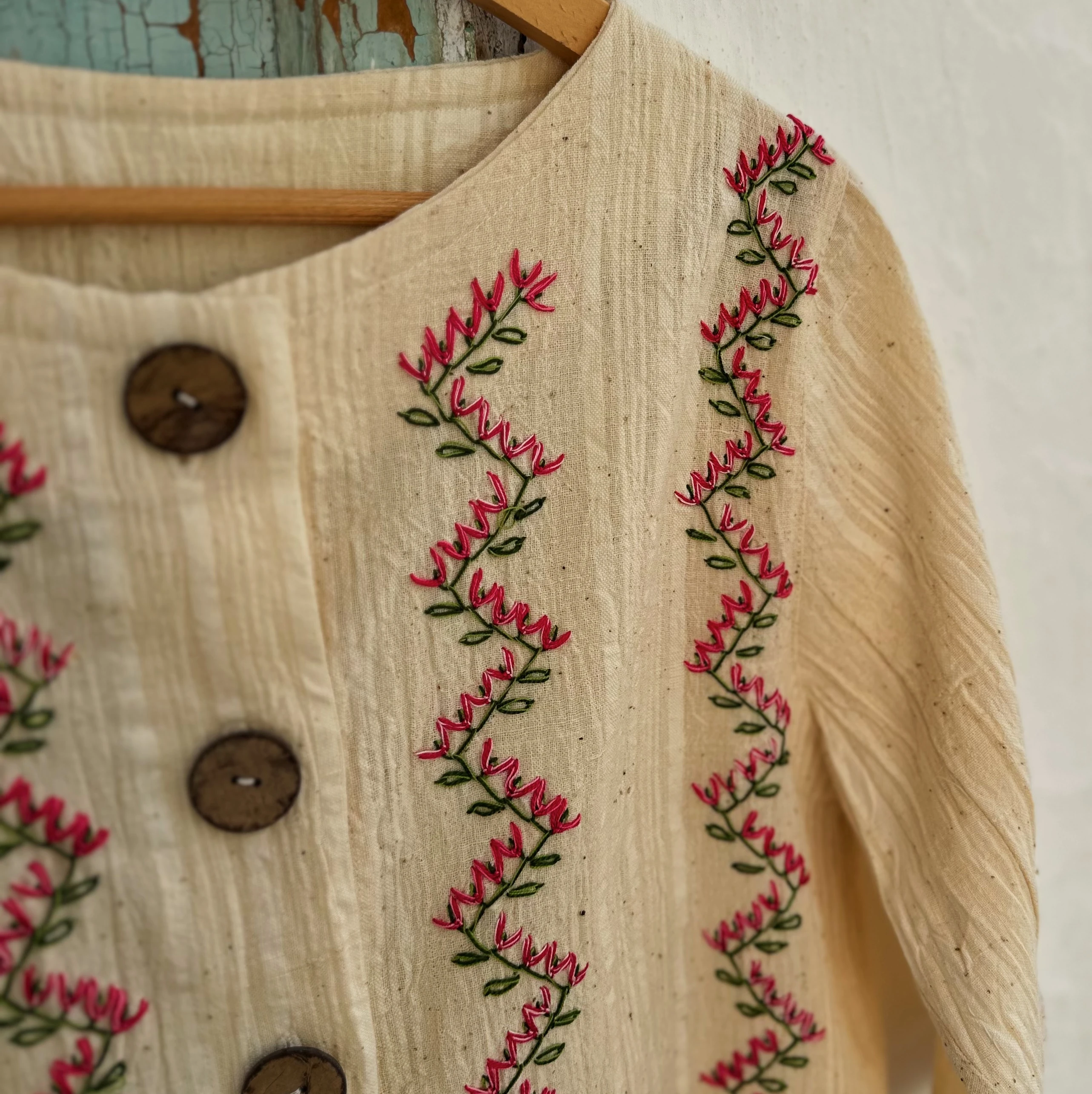 Sarmaşıklar El Nakışlı Crop Ceket (36-38 Beden)