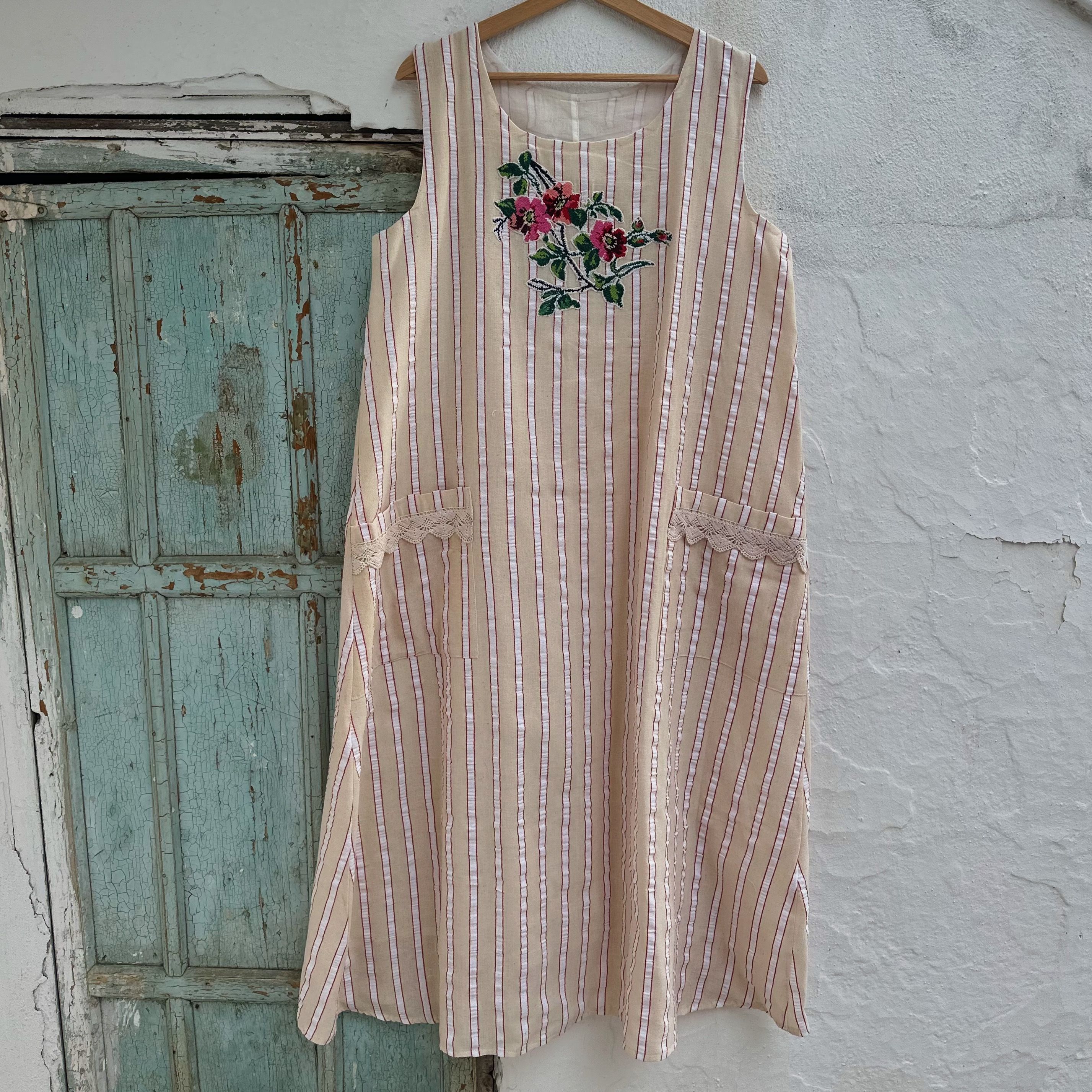 Pembe Güller Elbise (42-44 Beden)