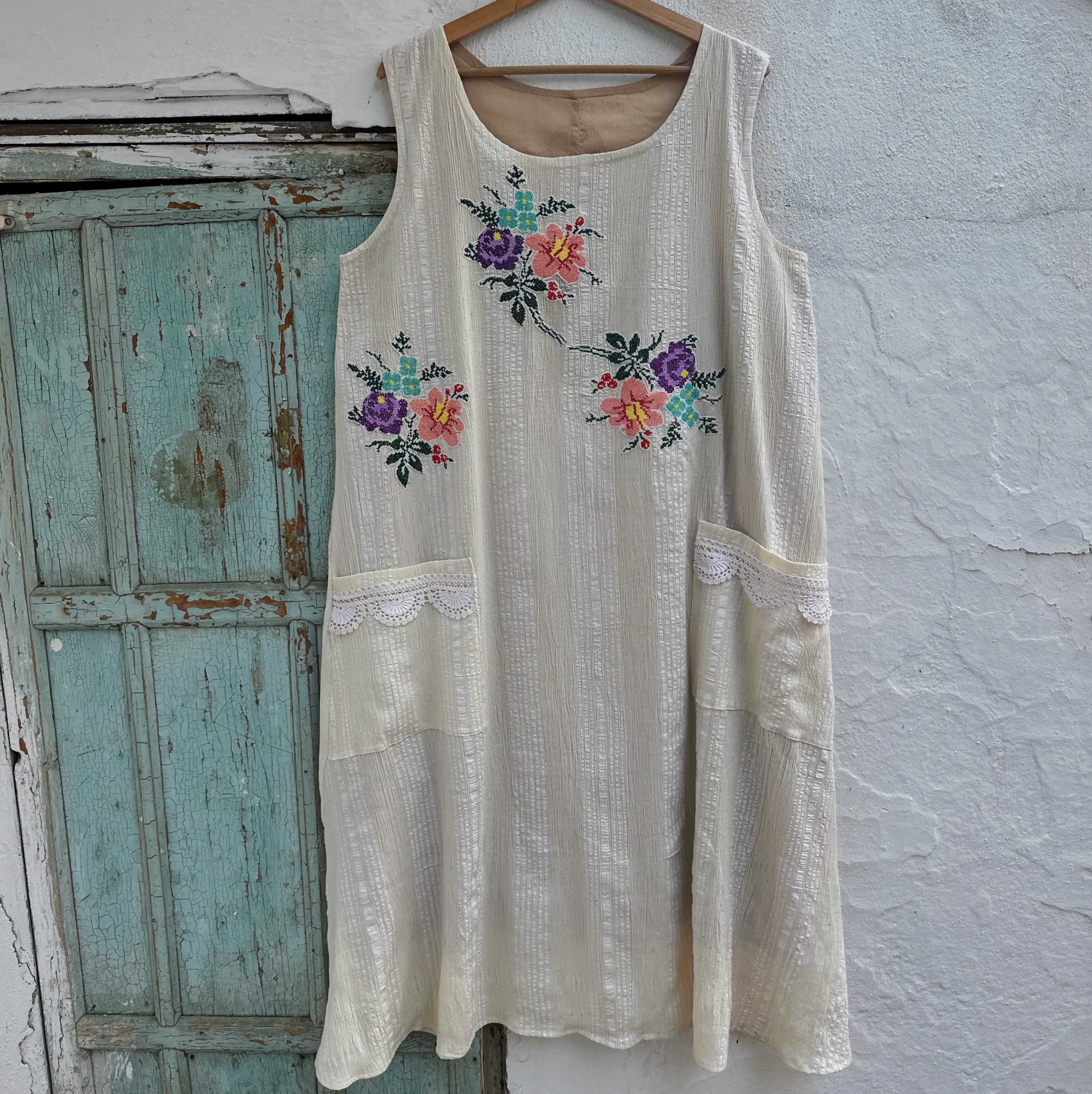 Çiçek Buketleri Elbise (42-44 Beden)